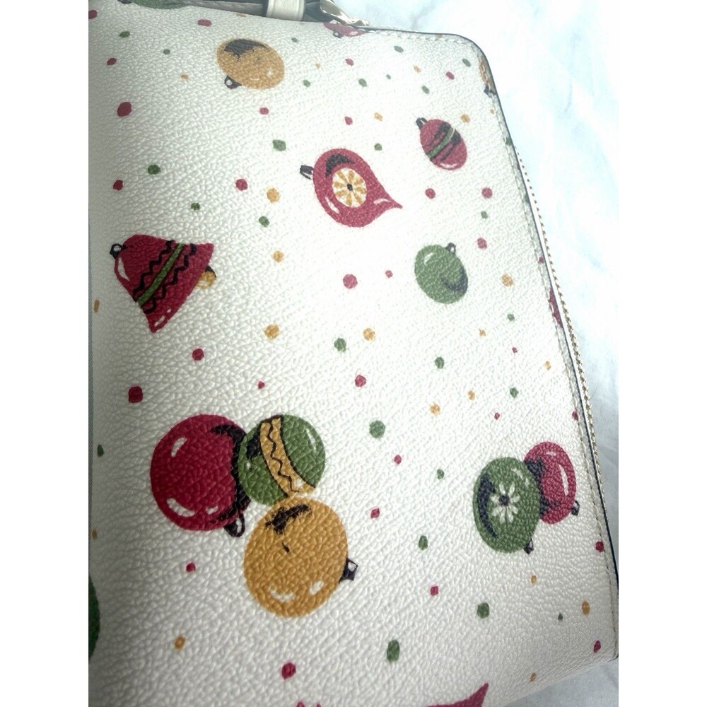 Coach Corner Zip Wristlet C7406 • Holiday Ornament Print - Christmas Print - Picture 16 of 16